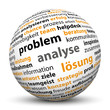 Kugel, Problem, Analyse, Lösung, 3D, Tag Cloud, Keyword