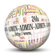 3D Kugel, Administrator, Admin, Vektor, 24 Stunden, Keyword