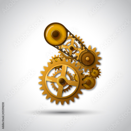 Vector: gears brown gears brown