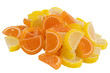 Group of Fruit Candy isolated on white background
