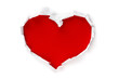 Heart shape hole through paper