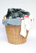 basket clothes on the whitebackground basket clothes on the whitebackground