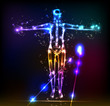 abstract human body background neon design