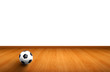 Wall and wooden floor with A ball