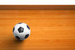 A ball on wooden floor as background
