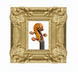Violino in cornice, fondo per musica