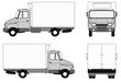 Grey refrigerator lorry