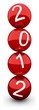 2012 vœux 3d boules rouges