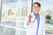 Pretty Woman Nurse at Hospital