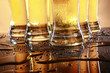 Foto: Cold beer in tall glasses Cold beer in tall glasses