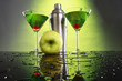 Apple martini and shaker