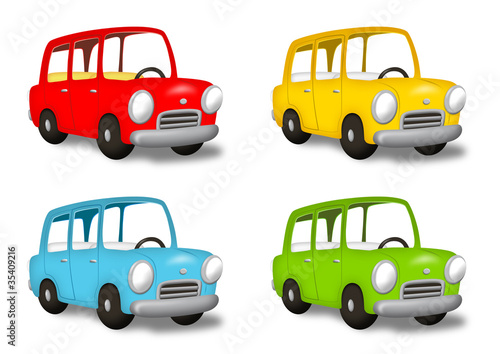 Illustration: Colored Cars Colored Cars