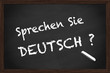 Kreidetafel schwarz sprechen sie deutsch Kreidetafel schwarz sprechen sie deutsch
