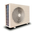 White air compressor isolated tilted right
