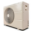 White air compressor isolated tilted left