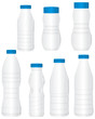 Set of white bottles
