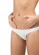 Closeup of woman belly button Closeup of woman belly button