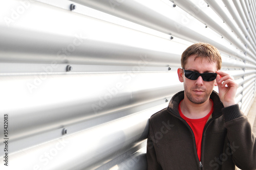 Photo: Man wearing sunglasses Man wearing sunglasses