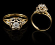 Gold ring with diamond