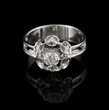 Silver ring with diamond