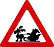 Verkehrsschild Weihnachtsmann
