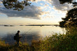 Photo: Evening fishing in the sea Evening fishing in the sea