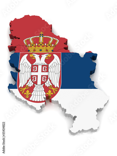 Photo: 3D Map of Serbia 3D Map of Serbia