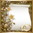 Wedding card with a floral pattern and place for text Wedding card with a floral pattern and place for text