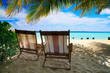 Relaxing on tropical paradise