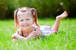 Little girl in the garden