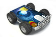 Illustration: Credit card on wheels isolated on a white background Credit card on wheels isolated on a white background