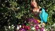 Girl and flowers