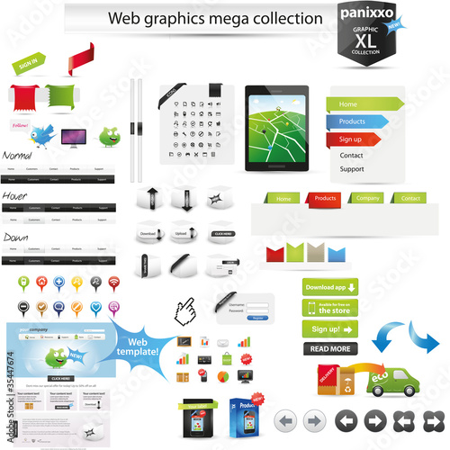 Vector: Web graphics mega collection - Panixxo series Web graphics mega collection - Panixxo series