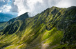 Carpathian mountains on the border of Ukraine and Romania