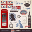 vector set: London design elements