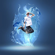 Street dancer in a white shirt