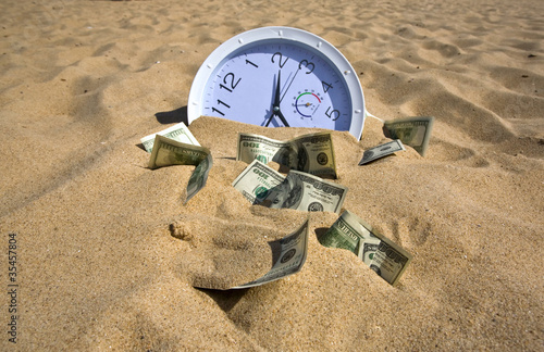 Photo: Lost Time and Money Concept Lost Time and Money Concept
