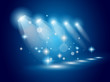 Magic Spotlights with Blue rays