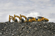 Camions transport engins de chantier gravats