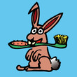 Hase mit Zahnbürste