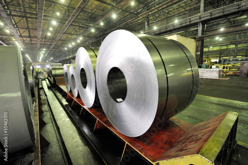 Photo: packed rolls of steel sheet packed rolls of steel sheet