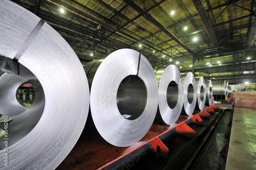 Photo: packed rolls of steel sheet packed rolls of steel sheet
