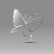 Logo Butterfly glass and metal # Vector