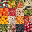 Collage fruits et légumes carré