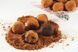 Chocolate truffles handmade, and cocoa Chocolate truffles handmade, and cocoa