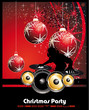 Disco Party Flyer background for Christmas