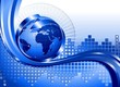 Globo Affari Internazionali-World Business Background-Vector
