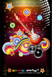Musical Dance Background with a lot of fantasy elements