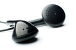 Earphones on white