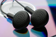 Earphones on white